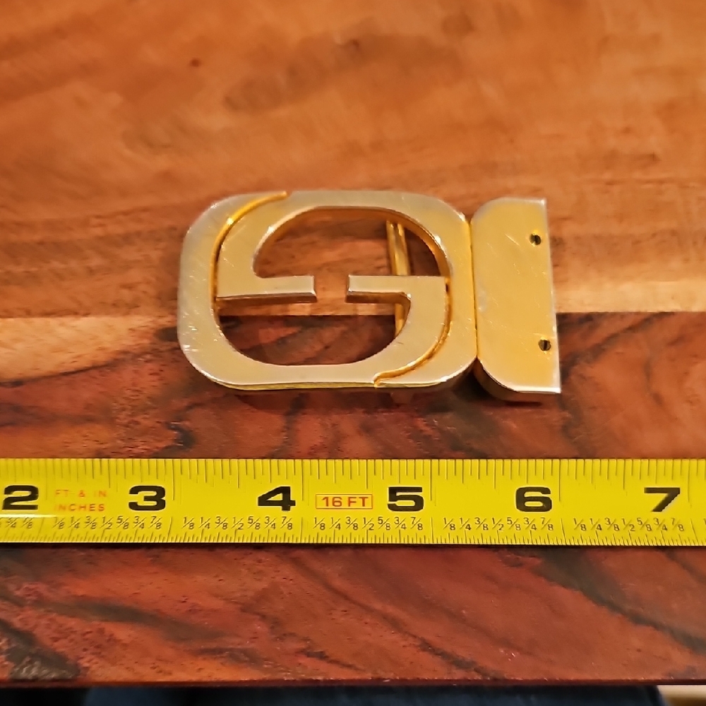 Gucci Gold and Silver Belt Buckle